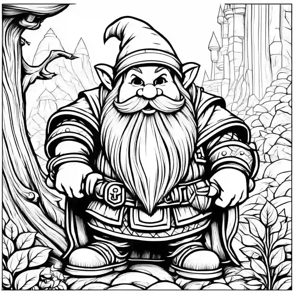 Dwarfs coloring pages